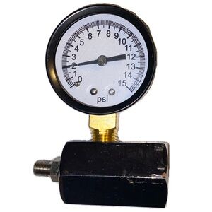 Danco Gas Test Gauge for 0-15 psi Chrome-Plated Brass, 94352